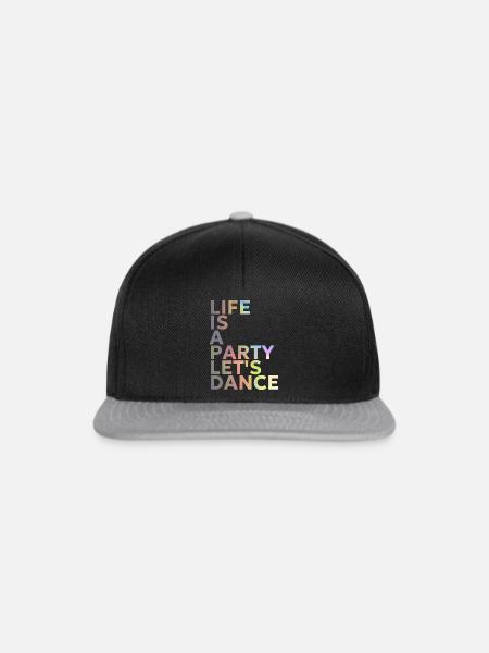 Life is a Party Let's Dance - Snapback Cap - Schwarz/Grau