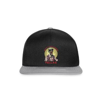 Happy Halloween Fellas Zombie - Snapback Cap - black/grey - Front