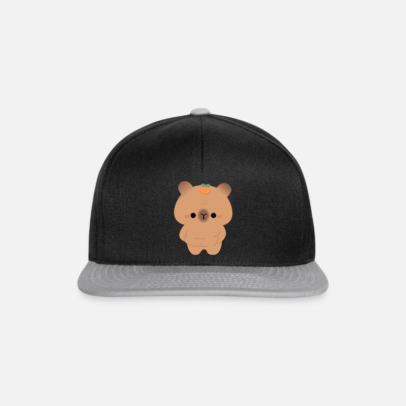 Chonky Capybara - Snapback Cap - Schwarz/Grau