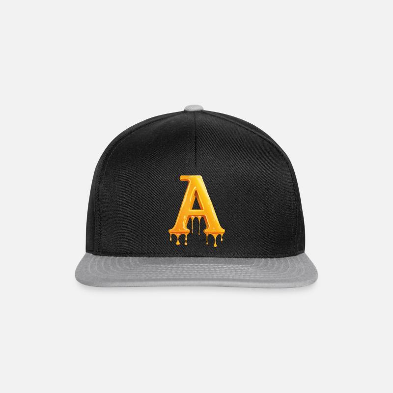 A Letter - Snapback Cap - Schwarz/Grau