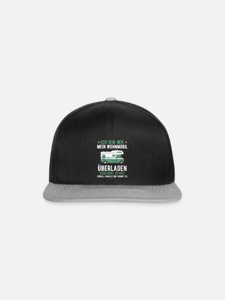 Ich bin wie mein Wohnmobil - Snapback Cap - Schwarz/Grau