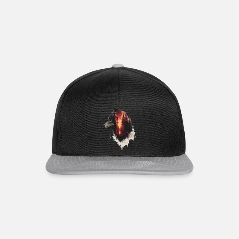 The Wolf - Snapback Cap - Schwarz/Grau