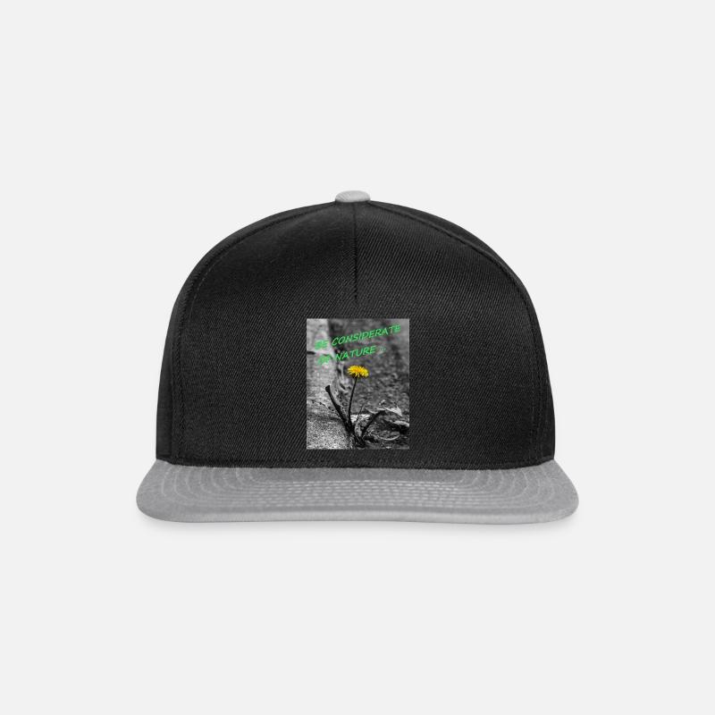 Nimm Rücksicht auf die Natur - Snapback Cap - Schwarz/Grau