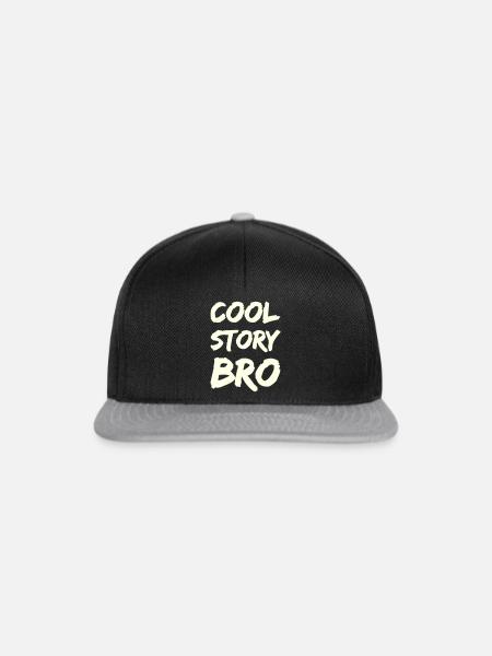 cool_story_bro- - Snapback Cap - Schwarz/Grau
