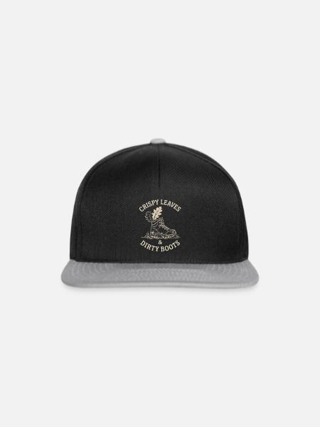 Knusprige Blätter und schmutzige Stiefel - Snapback Cap - Schwarz/Grau