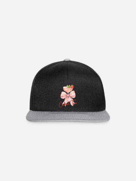 Cocktailzeit mit Rosa Schleife - Snapback Cap - Schwarz/Grau