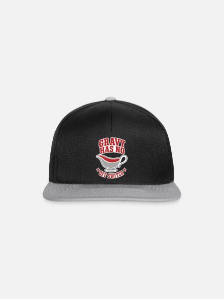 Bratensoße – Gravy Has No Off Switch - Snapback Cap - Schwarz/Grau