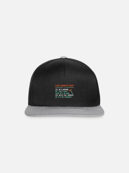 Mine Minenarbeiter - Snapback Cap - Schwarz/Grau