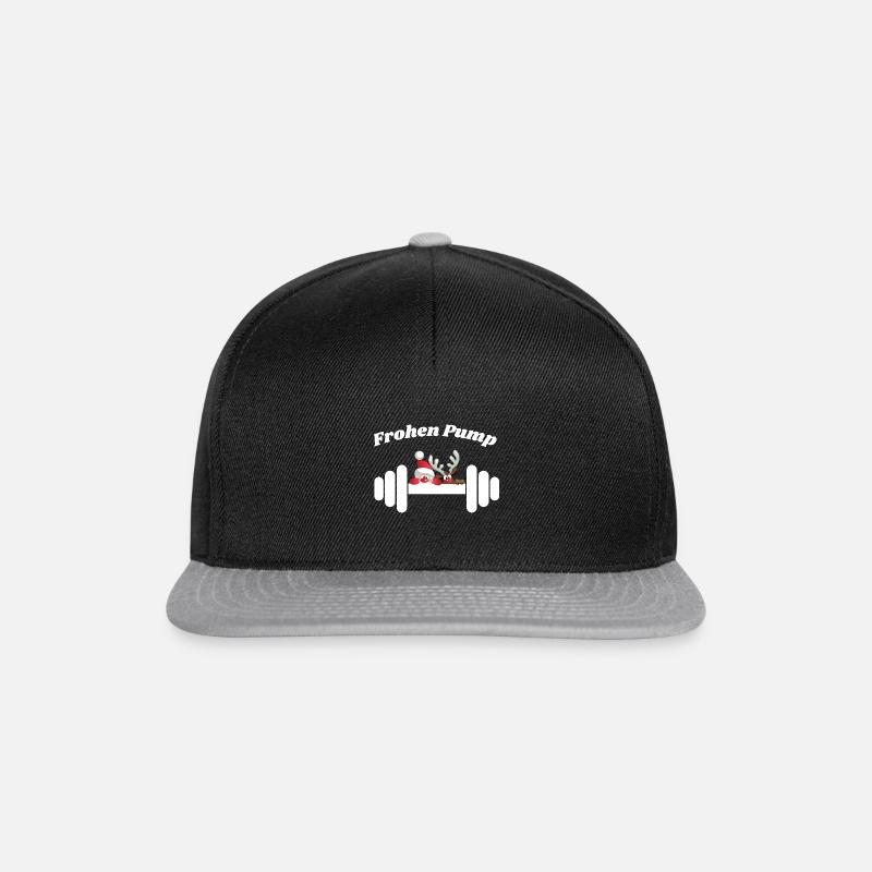 Frohen Pump Weihnachtsmann und Rentier - Snapback Cap - Schwarz/Grau