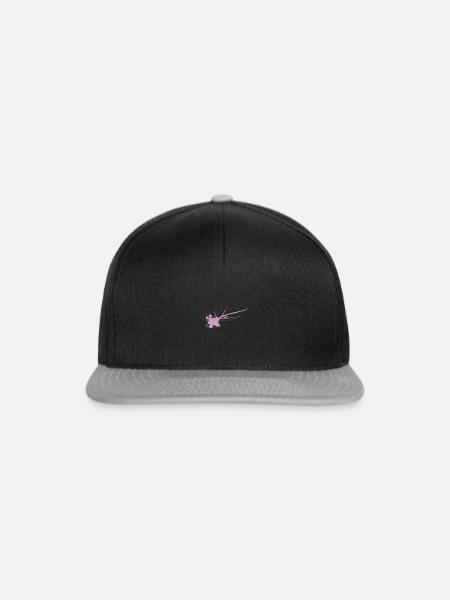 violetter Spritzer - Snapback Cap - Schwarz/Grau
