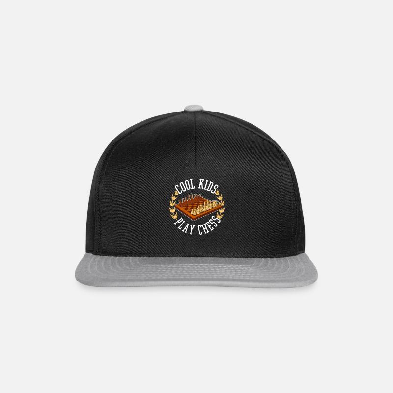 Cool Kids Play Chess Funny Chess Gift - Snapback Cap - Schwarz/Grau