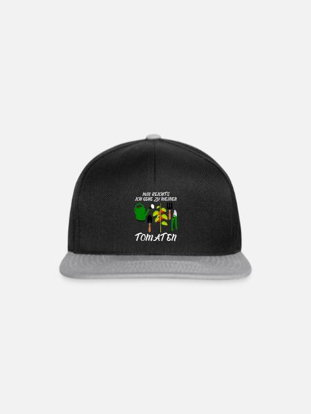Tomaten und Tomate Spruch - Snapback Cap - Schwarz/Grau