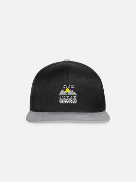 Harz Urlaub Harzer Wandern - Snapback Cap - Schwarz/Grau