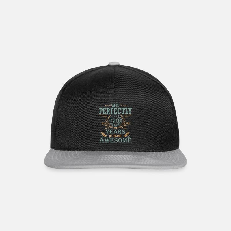 70th birthday - Snapback Cap - black/grey