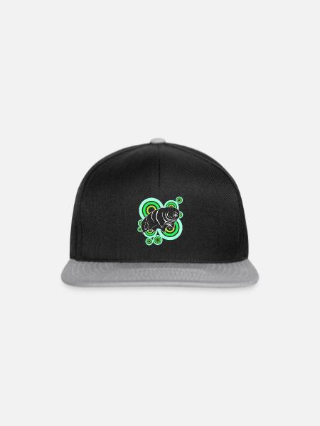 Tardigrade Retro Bärtierchen Wasserbär - Snapback Cap - Schwarz/Grau