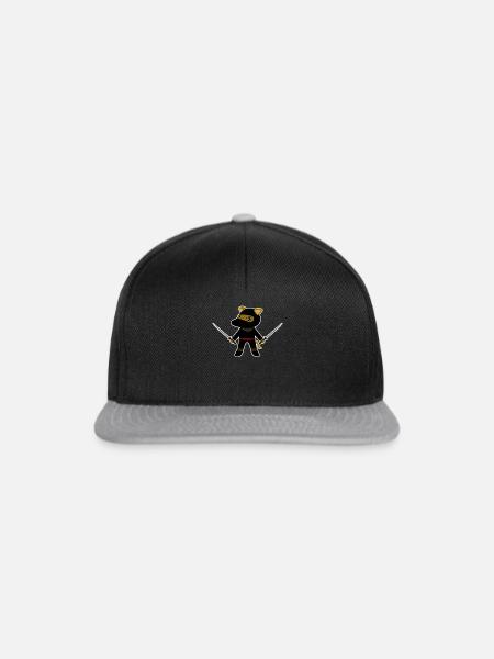 Ninja Hund Ninjas - Snapback Cap - Schwarz/Grau