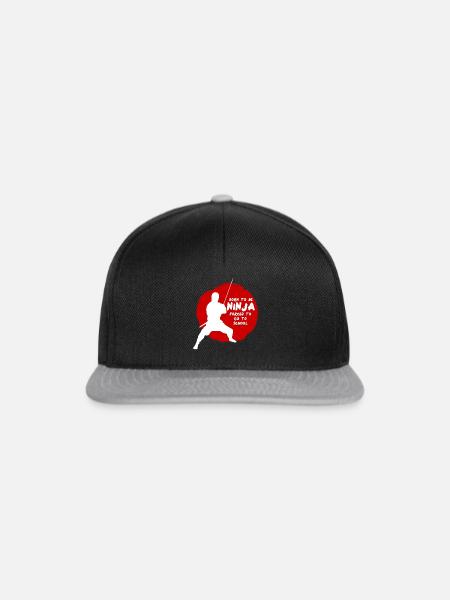 Ninja Schulkind Schule Ninjas - Snapback Cap - Schwarz/Grau