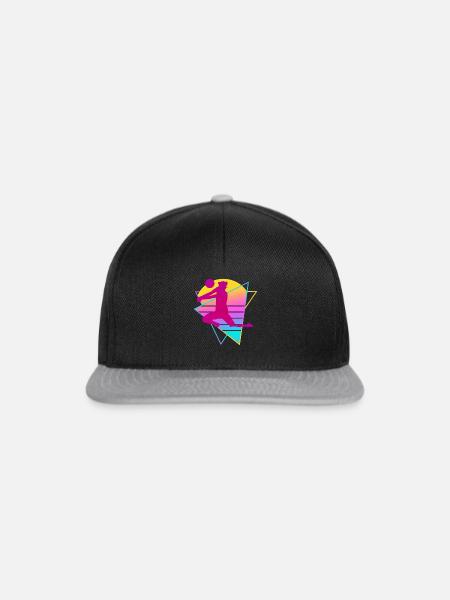Beach Volleyball retro - Snapback Cap - Schwarz/Grau