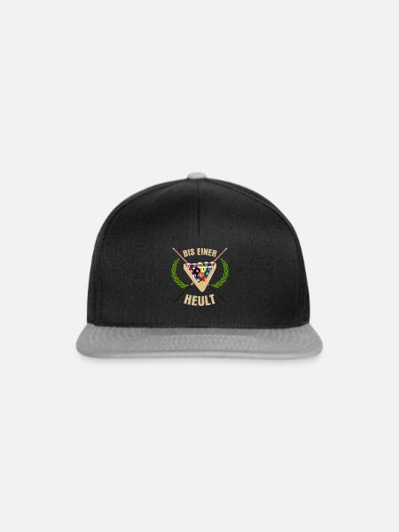 Billard Poolbillard Billardspieler - Snapback Cap - Schwarz/Grau