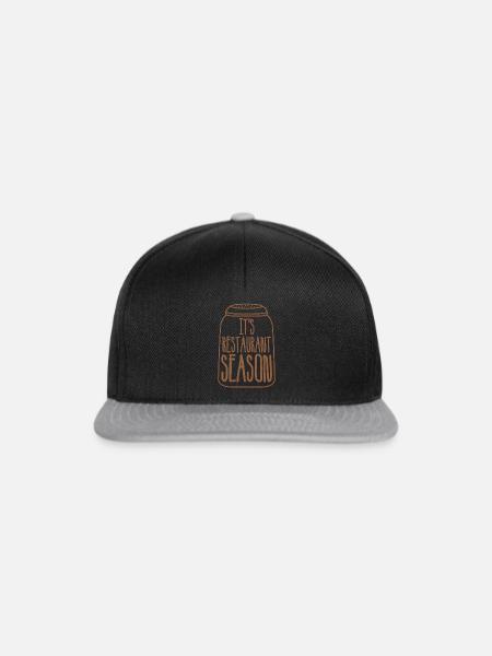 Restaurant Koch Kochen Kellner - Snapback Cap - Schwarz/Grau