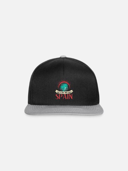 Spanien Urlaub Spanisch - Snapback Cap - Schwarz/Grau