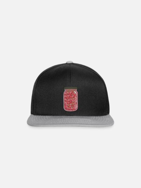 Kirschen Glas Kirsche - Snapback Cap - Schwarz/Grau