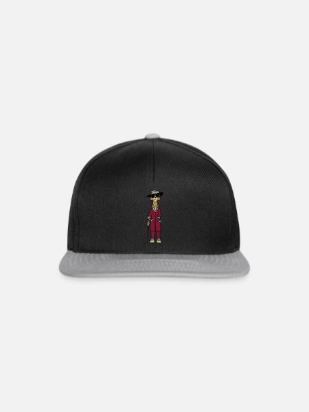 Erdmännchen Pimp - Snapback Cap - Schwarz/Grau
