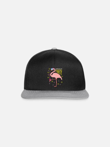 Flamingo Party Flamingos - Snapback Cap - Schwarz/Grau