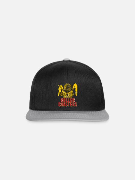 Achterbahn Freizeitpark Achterbahnfahrer - Snapback Cap - Schwarz/Grau