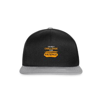 Impatient Impatience Patience Patient - Snapback Cap - black/grey - Front