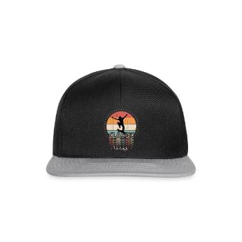 Vintage-Klassiker SKATE - Snapback Cap - Schwarz/Grau - Vorne