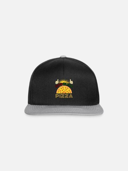Pizza Saying Pizzaria - Snapback Cap - Schwarz/Grau