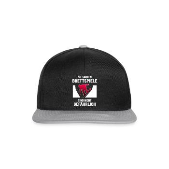 Snowboard Snowboarder Snowboard-Brett freestyle - Snapback Cap - Schwarz/Grau - Vorne