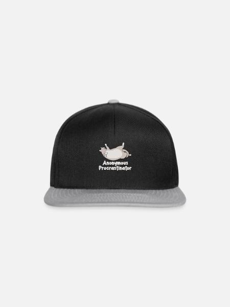 Cat Procrastinators Procrastinating Cats - Snapback Cap - Schwarz/Grau