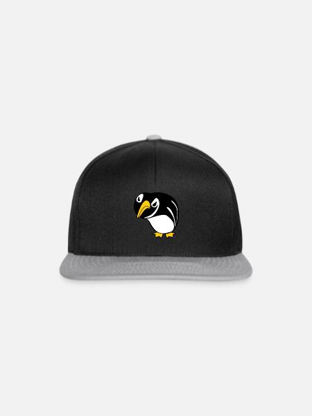 Grumpy Penguins Penguin - Snapback Cap - Schwarz/Grau