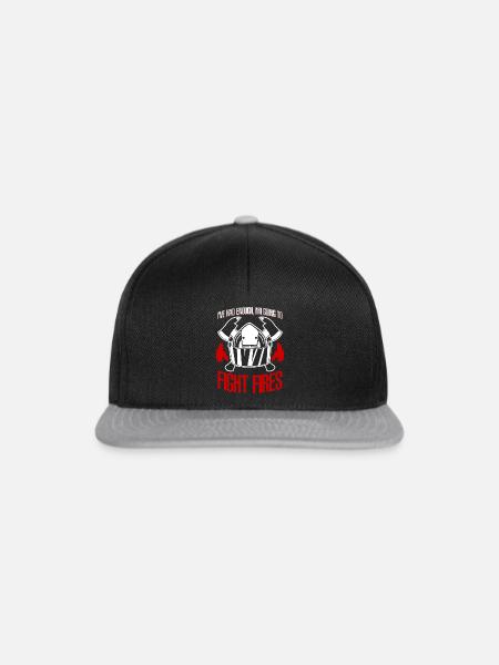 Fire Brigade Firefighter Fireman - Snapback Cap - Schwarz/Grau