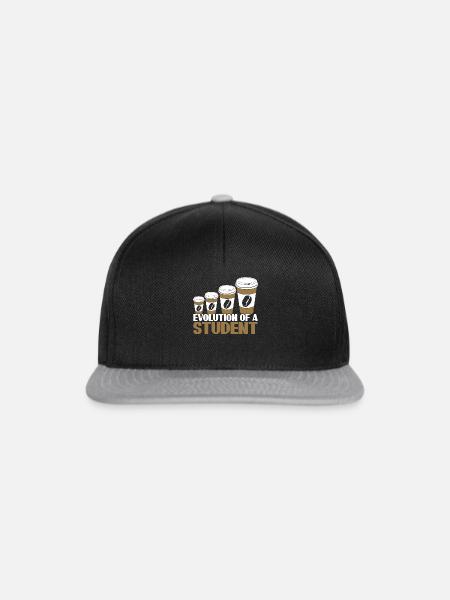 Students Coffee Student - Snapback Cap - Schwarz/Grau
