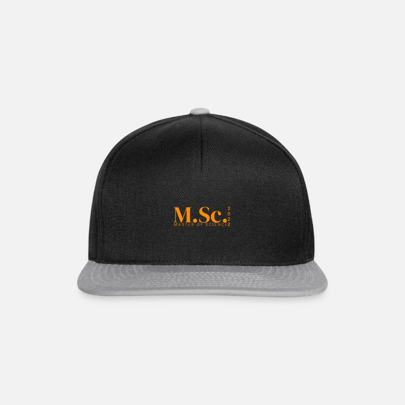 M.Sc. - MASTER OF SCIENCE 2022 - Snapback Cap - Schwarz/Grau