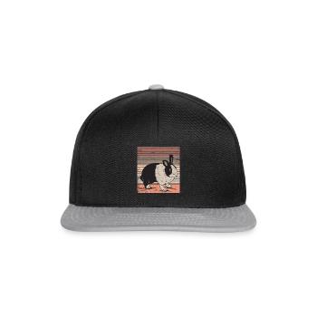 Dutch rabbit - Snapback Cap - black/grey - Front