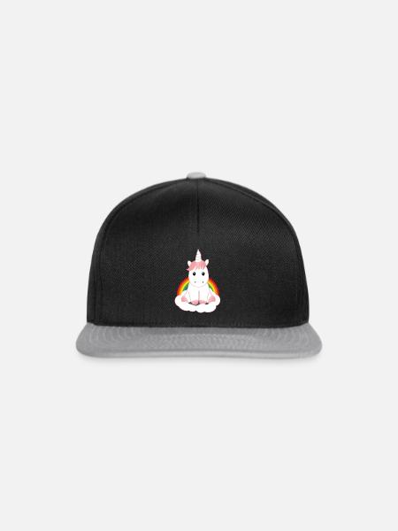 Süßes Einhorn - Snapback Cap - Schwarz/Grau