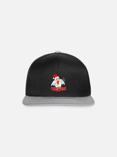 Frohe Weihnachten Engel - Snapback Cap - Schwarz/Grau