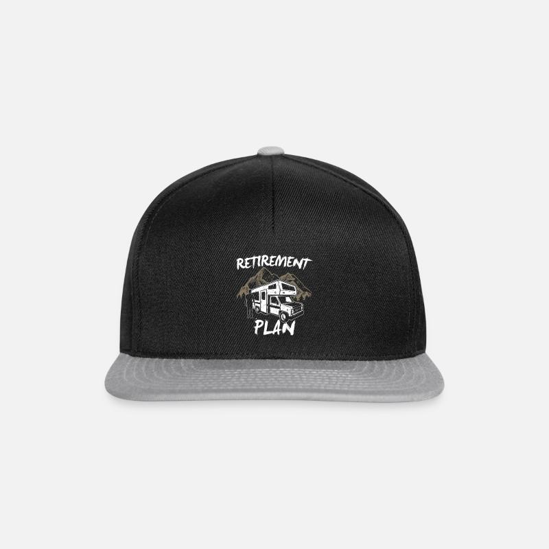Retirement Plan Camping In The Mountains Gift - Snapback Cap - black/grey