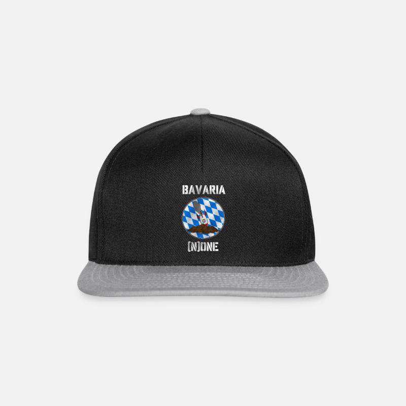 Lustiges Satire Bayern Söder Bavaria One Geschenk - Snapback Cap - Schwarz/Grau