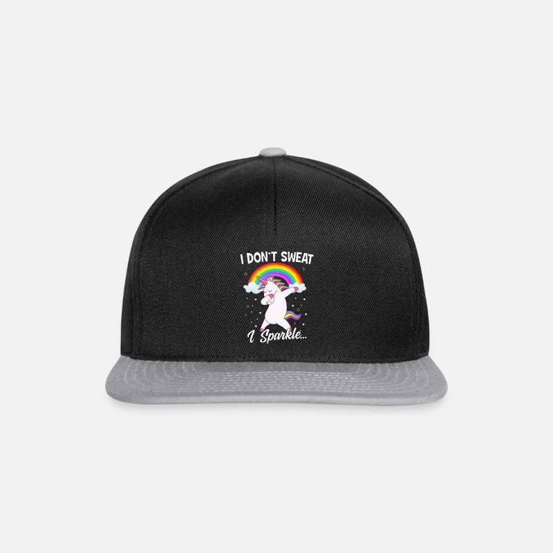 Ich schwitze nicht ich funkel - Snapback Cap - Schwarz/Grau