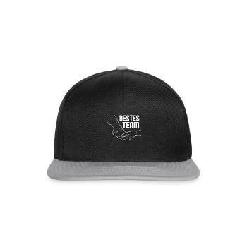 Cheval et homme meilleure idée cadeau cadeau d'équipe - Casquette snapback - noir/gris - Devant