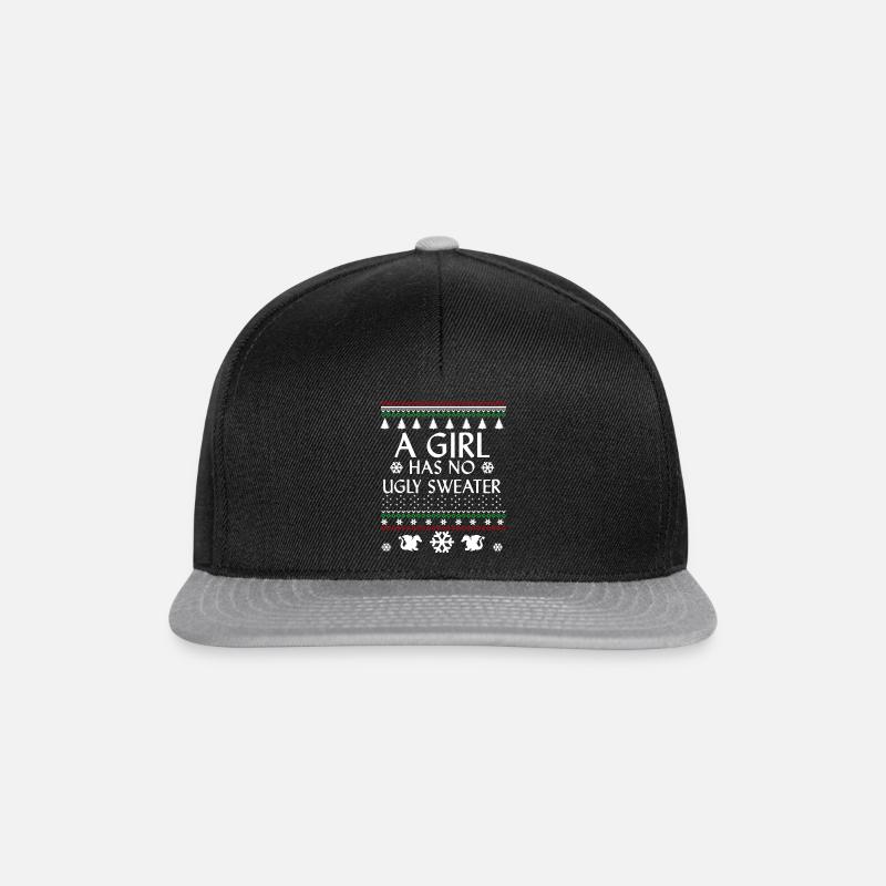 Cool Ugly Christmas saying - Snapback Cap - black/grey