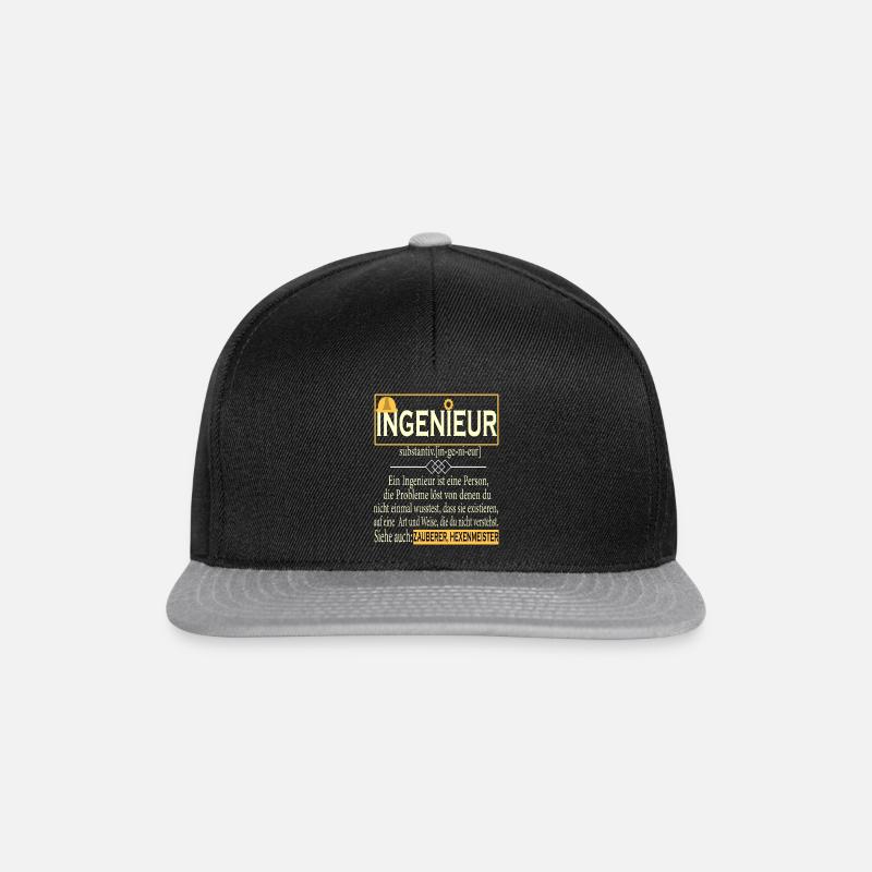 Ingeniuer Definition - Snapback Cap - Schwarz/Grau