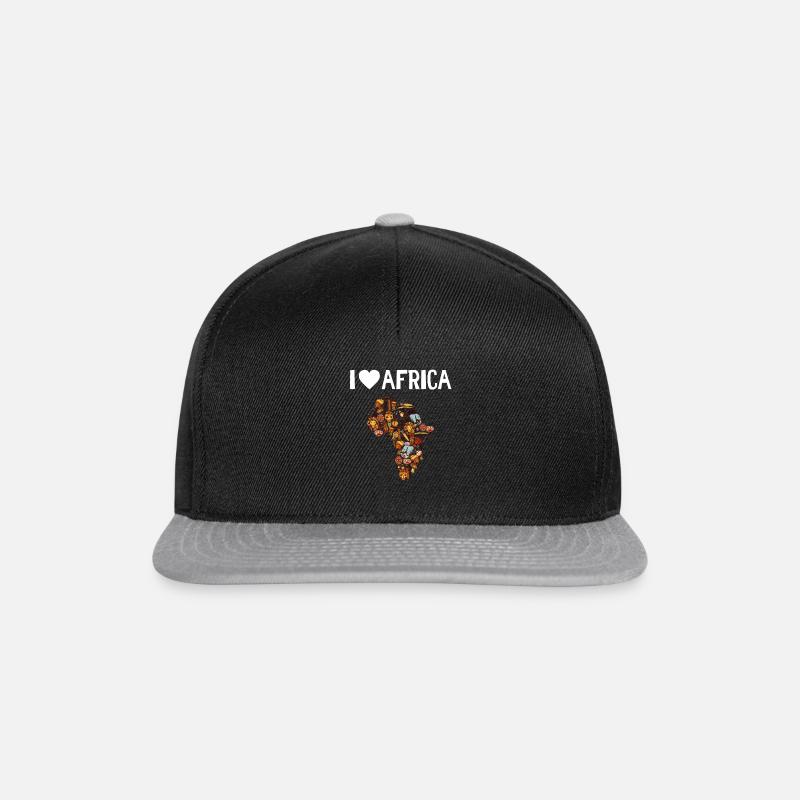 Ich liebe Afrika - Snapback Cap - Schwarz/Grau