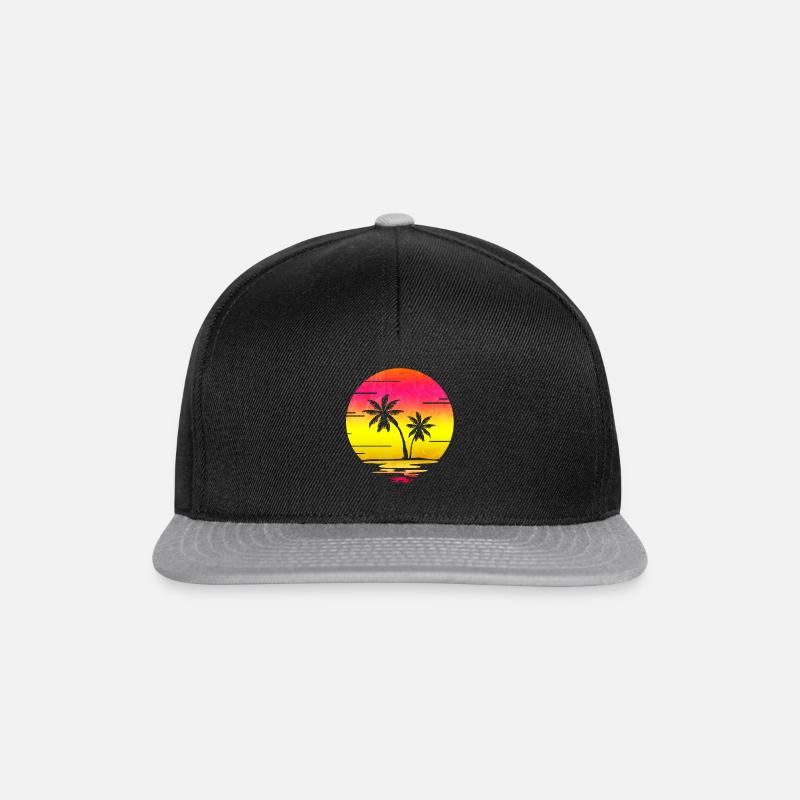 plage - Casquette snapback - noir/gris