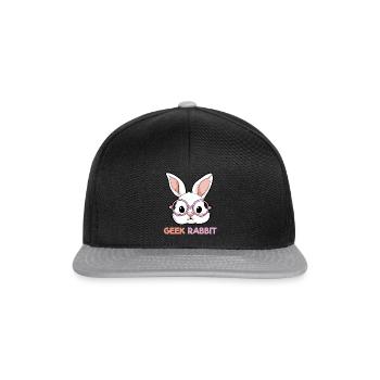 Geek Hase - Casquette snapback - noir/gris - Devant